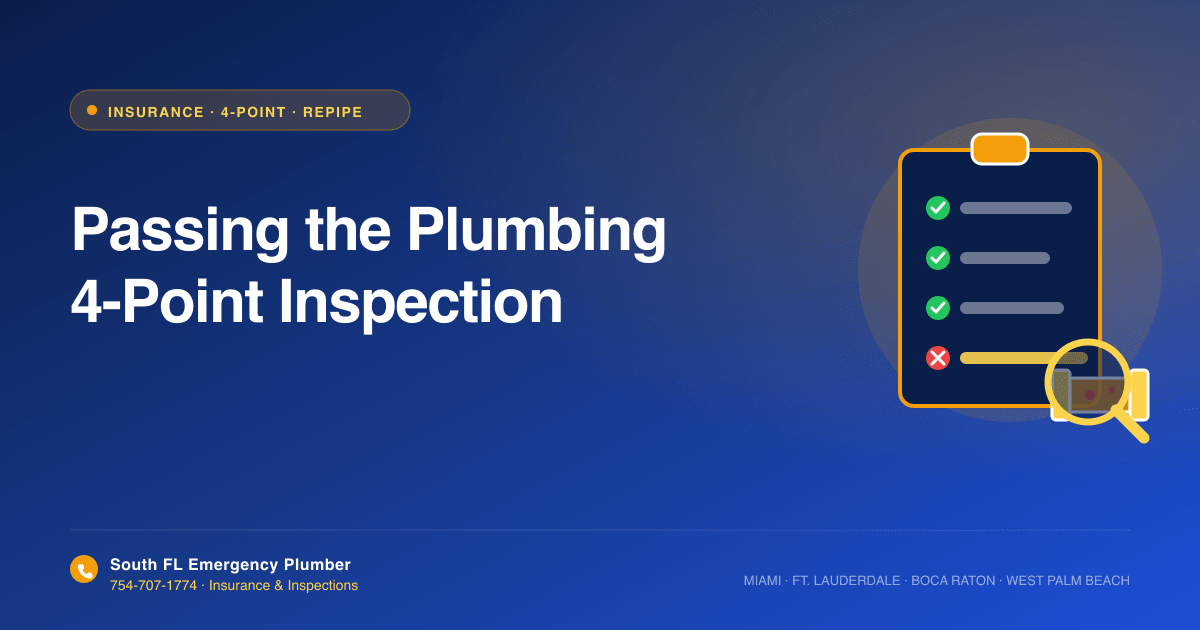 What Insurers Check in a Florida 4-Point Plumbing Inspection