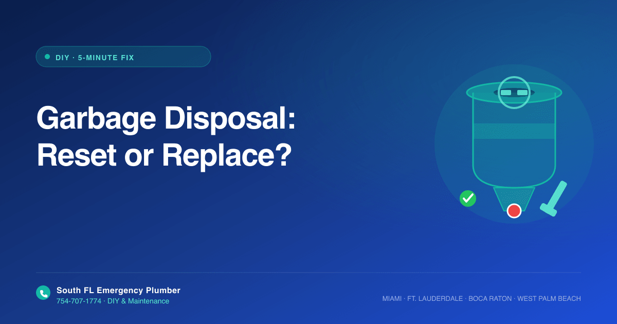 Garbage Disposal Not Working? How to Tell Reset From Replace