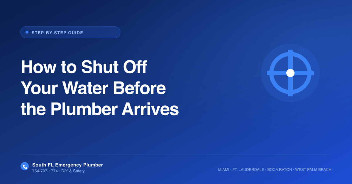 How to Shut Off Your Water Before the Plumber Arrives