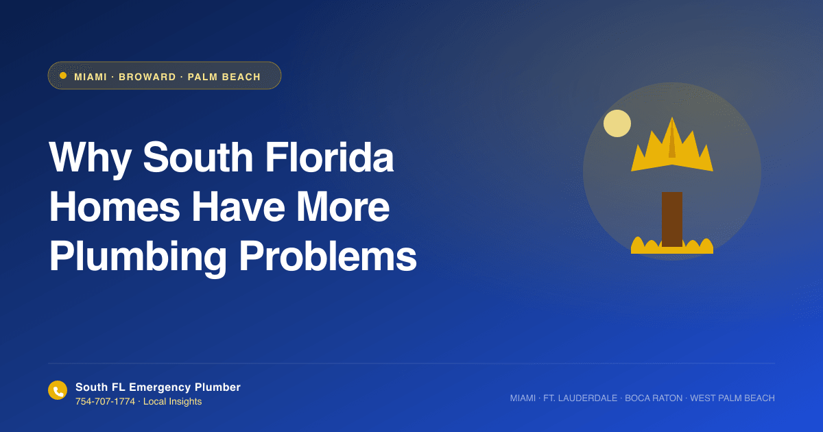 Why Do South Florida Homes Have More Plumbing Problems?