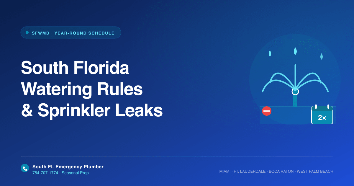 South Florida Watering Restrictions 2026: Rules, Rain Sensors & Leaks