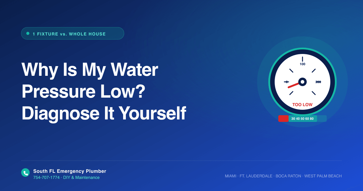 Why Is My Water Pressure Low? A South Florida Diagnostic Guide